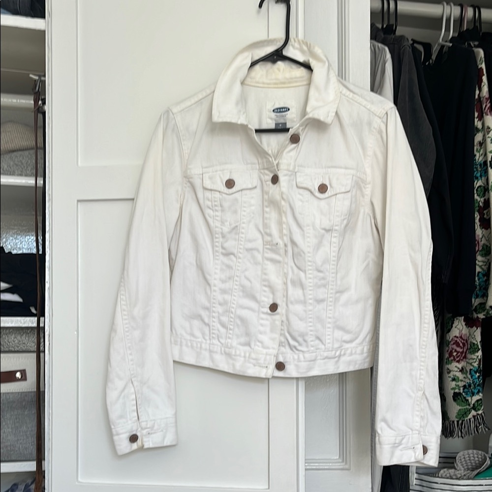 White Denim 100% cotton - Jean Jacket - classic for summer